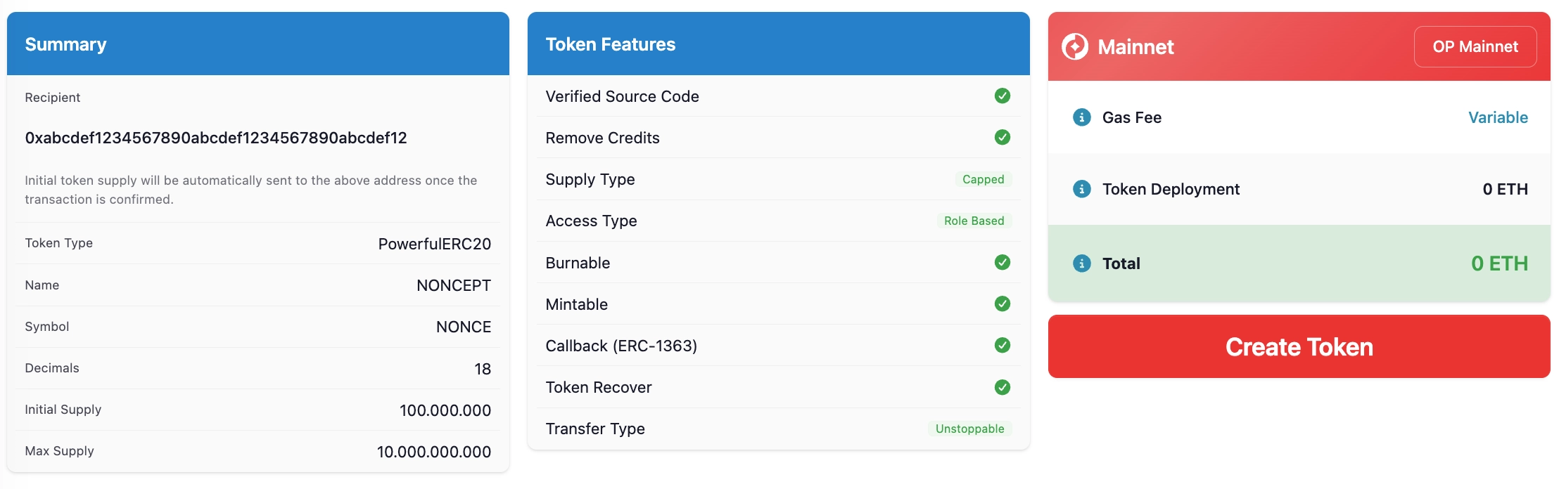 Token Generator Checkout