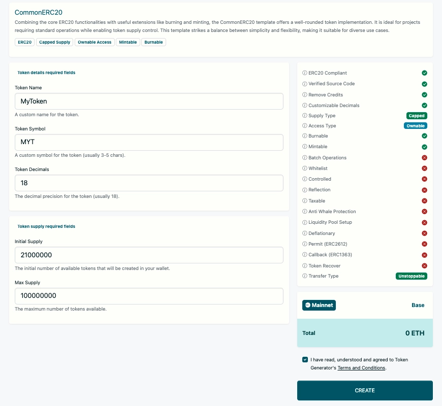 Token Generator Form